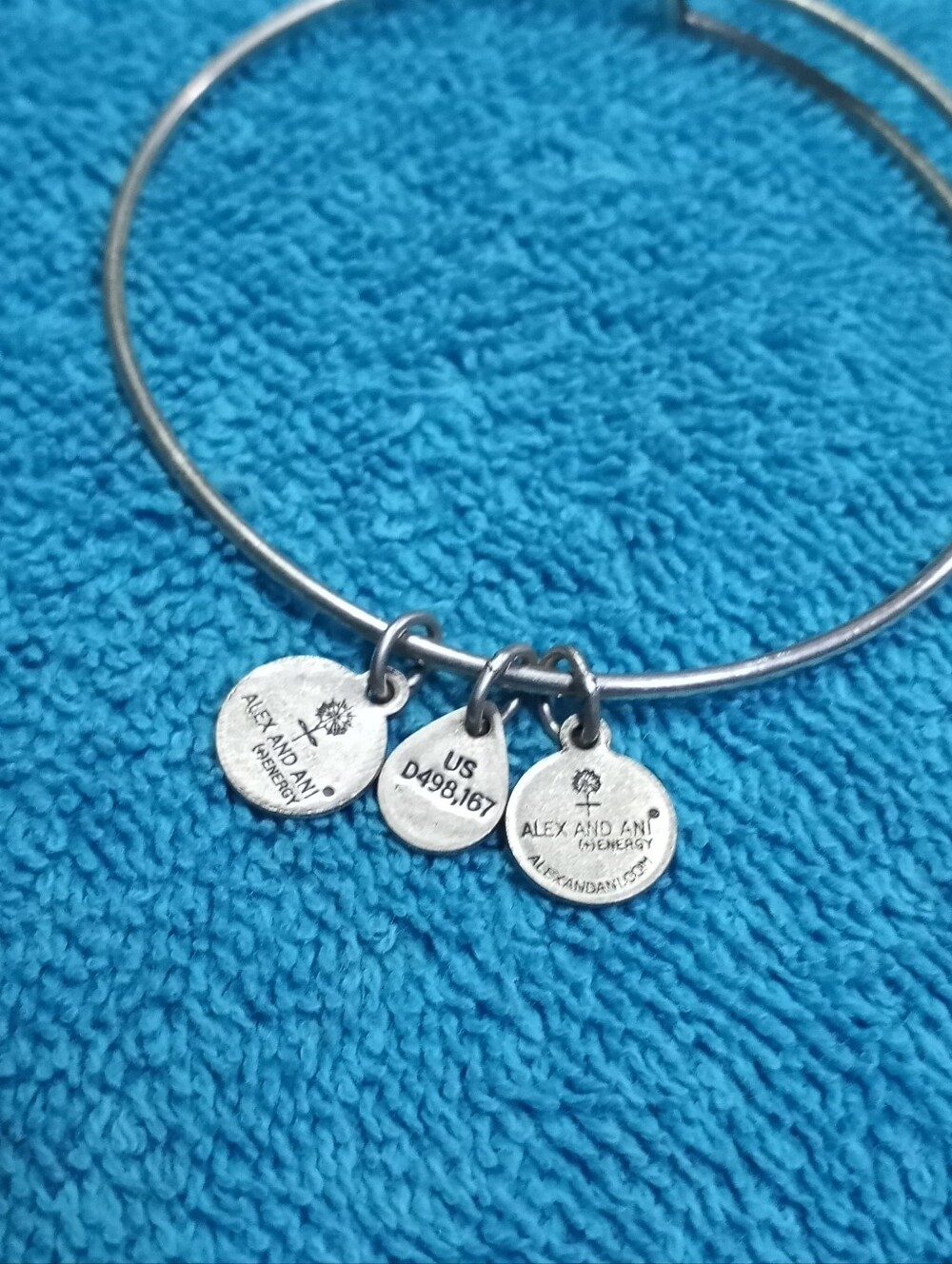 Silver 'Daughter' Charm Bangle Bracelet - Alex And Ani - Picture 3 of 5